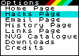 Main navigation menu bar. Use this to view the appropriate sections in the window on the right