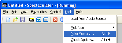 Spectaculator screen 1