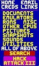 Navigation frame. Select the section you want