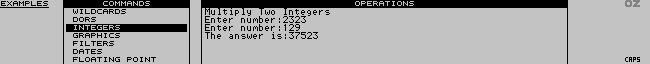 (Screenshot of Examples)