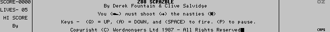 (Screenshot of Scrazble)