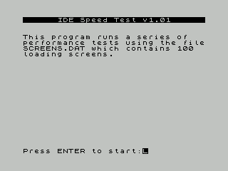 (IDESpeed screenshot)
