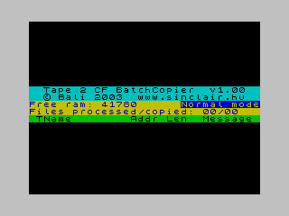 (Tape2CF screenshot)