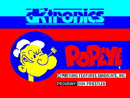 1985 ZX Spectrum game - Popeye