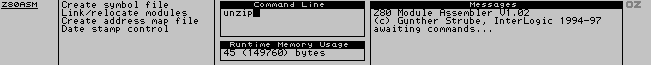 (Screenshot of
Z80Asm)